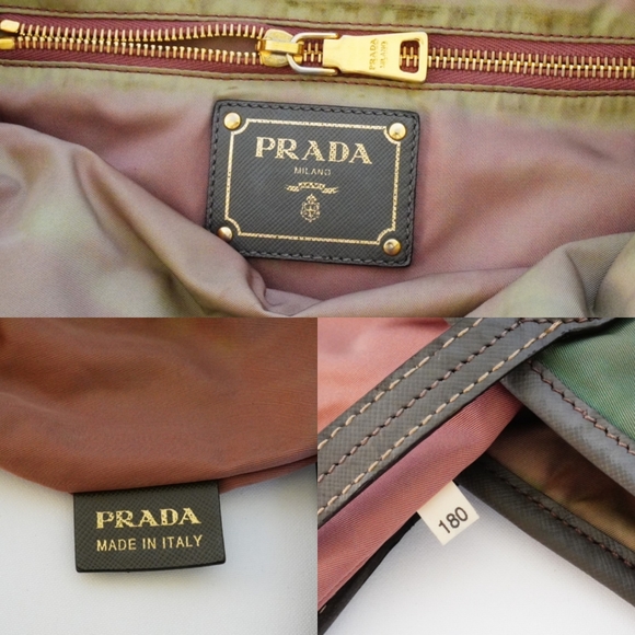 Prada Green Nylon and Saffiano Tote bag - Picture 11 of 12